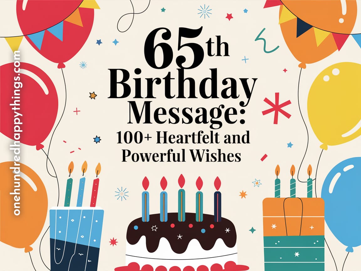 65th Birthday Message: 100+ Heartfelt and Powerful Wishes