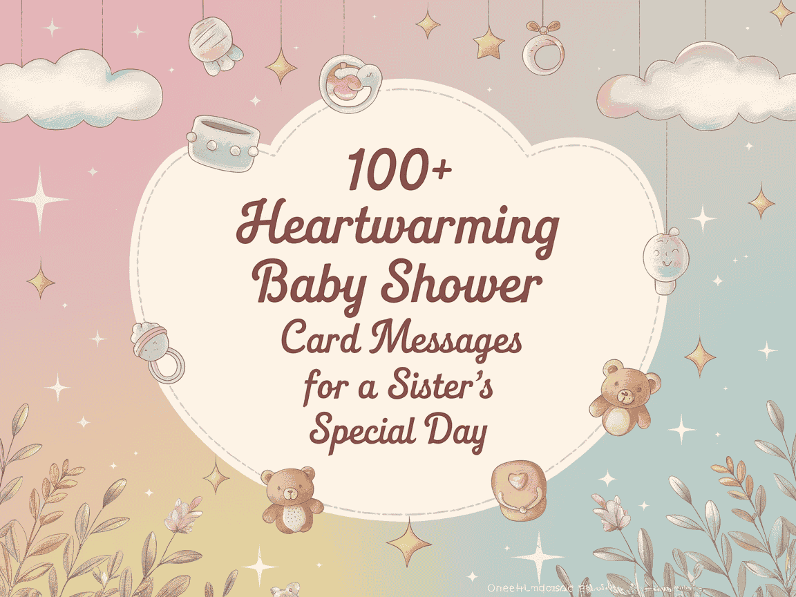 100+ Heartwarming Baby Shower Card Messages for a Sister’s Special Day