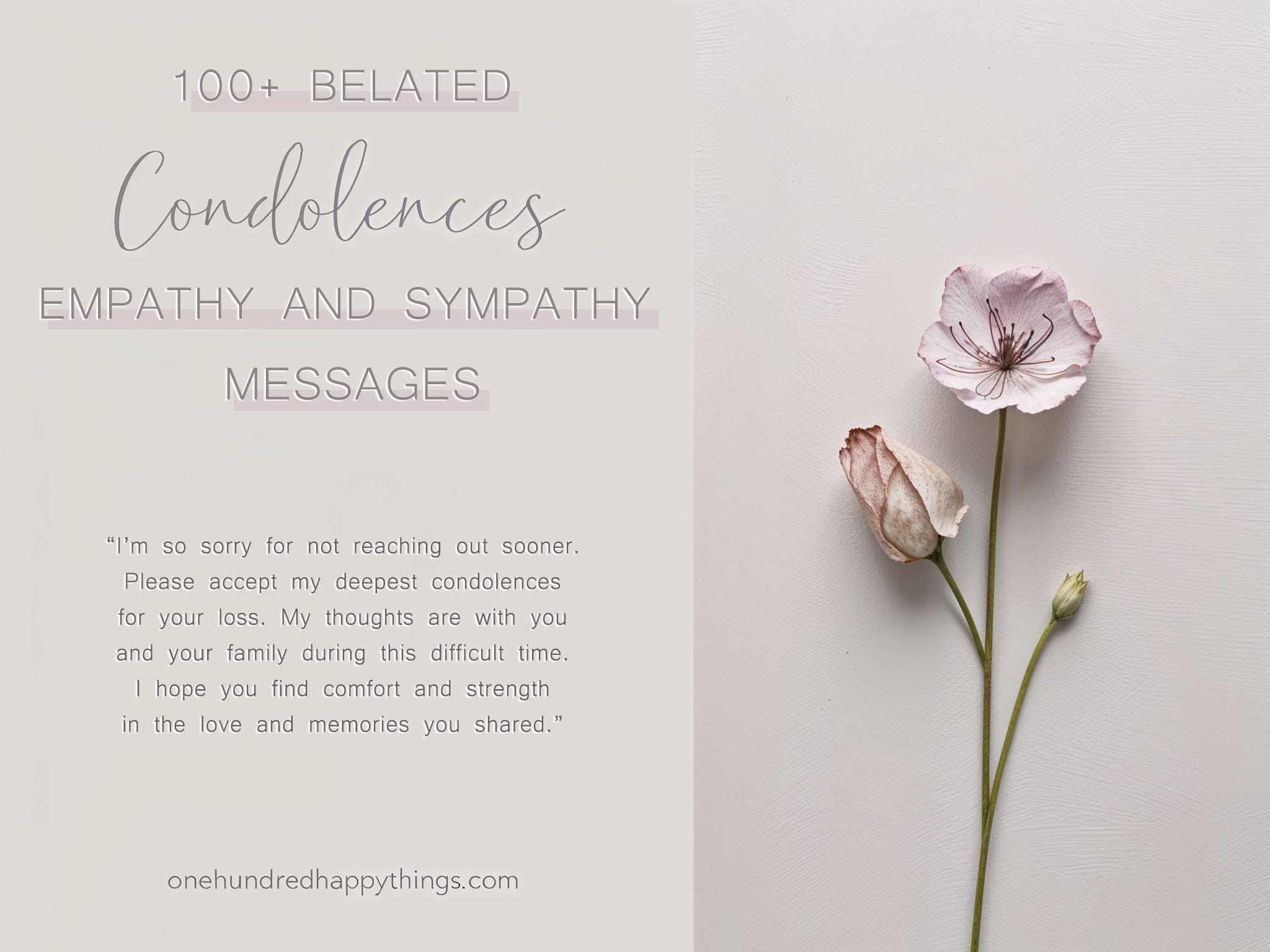 100+ Belated Condolences Messages to Ease the Pain of Loss