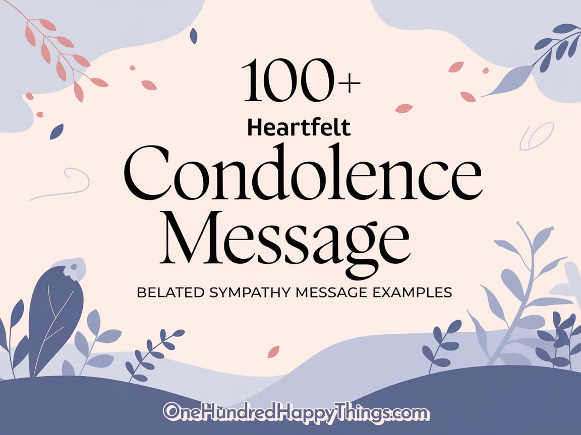 100+ Heartfelt Condolence Message Belated Sympathy Message Examples