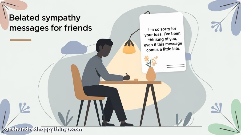 Belated sympathy messages for friends to show care and support.