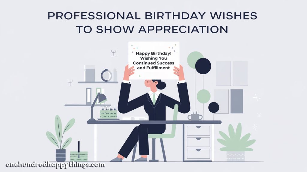 Professional Birthday Wishes to Show Appreciation in the workplace