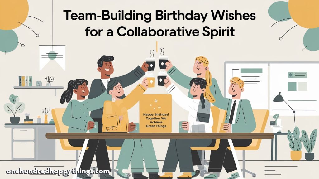 Team-Building Birthday Wishes for a Collaborative Spirit in the workplace