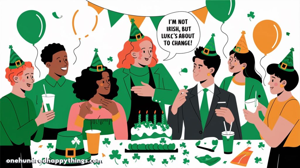 Witty one-liners for an Irish-themed birthday celebration filled with laughter.